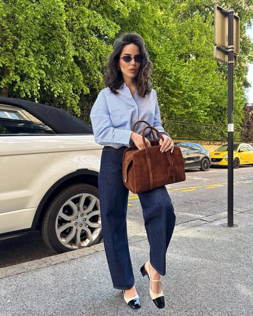 Striped Collar & Denim