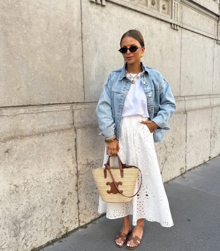 Broderie Cotton Skirt