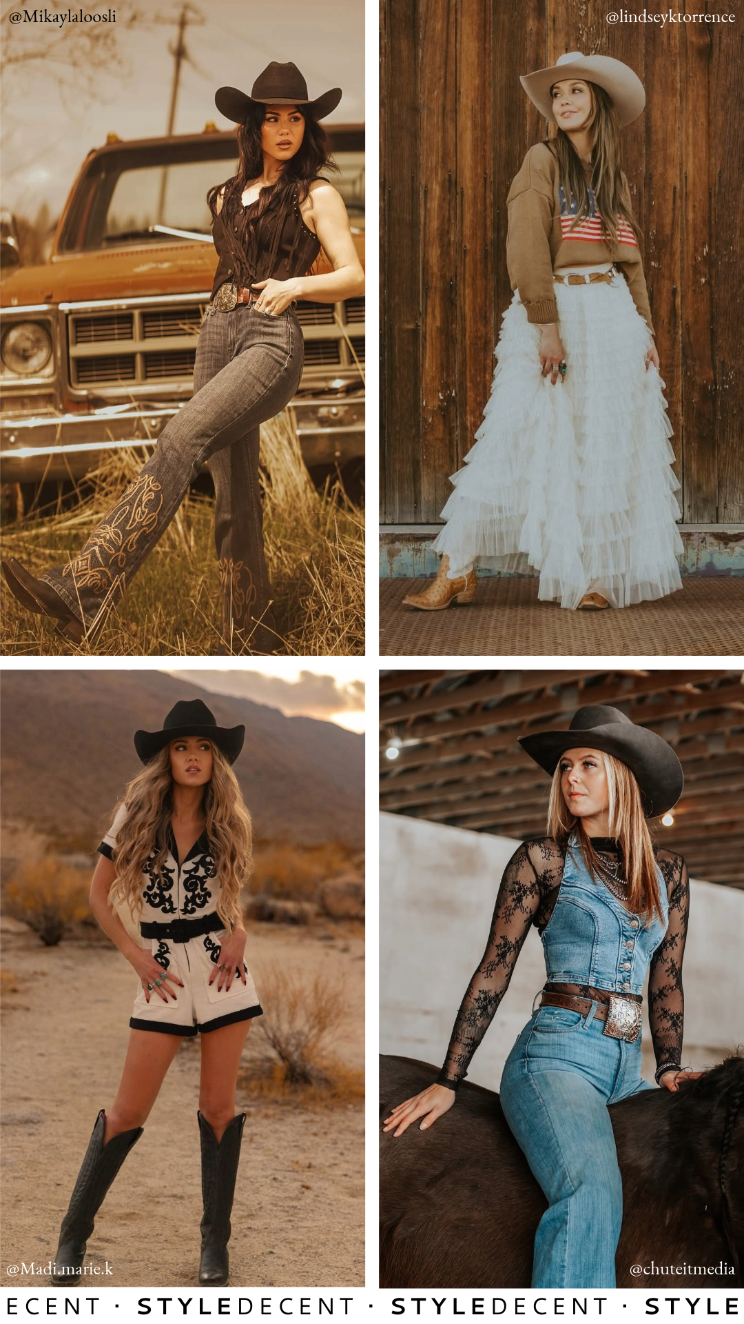 Cowgirl Outfit Collage