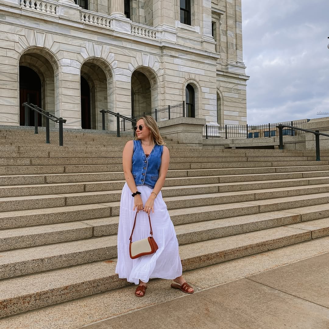 Flowy Cotton Maxi Skirt

