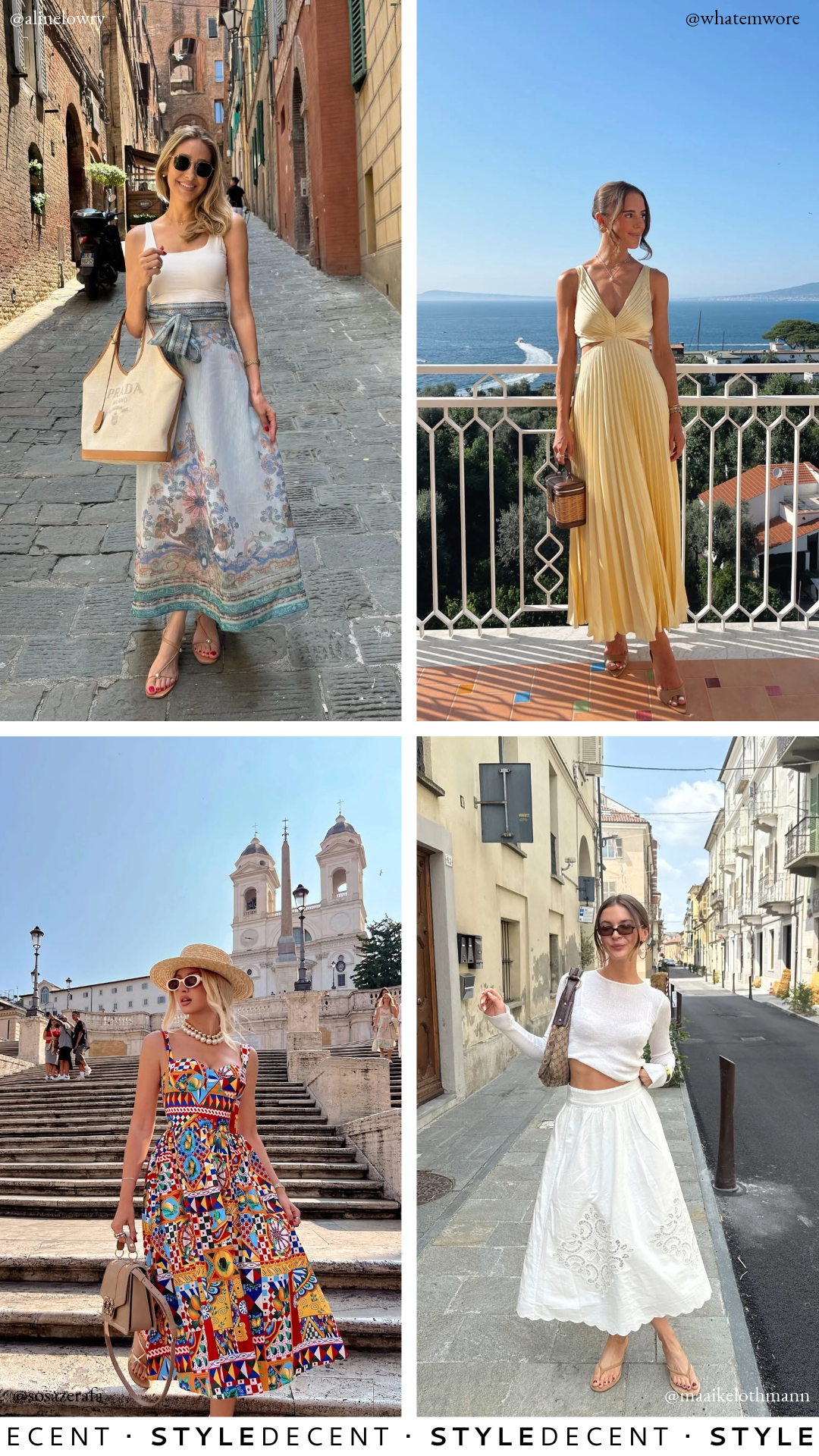 Italian Summer Outfits Collage
