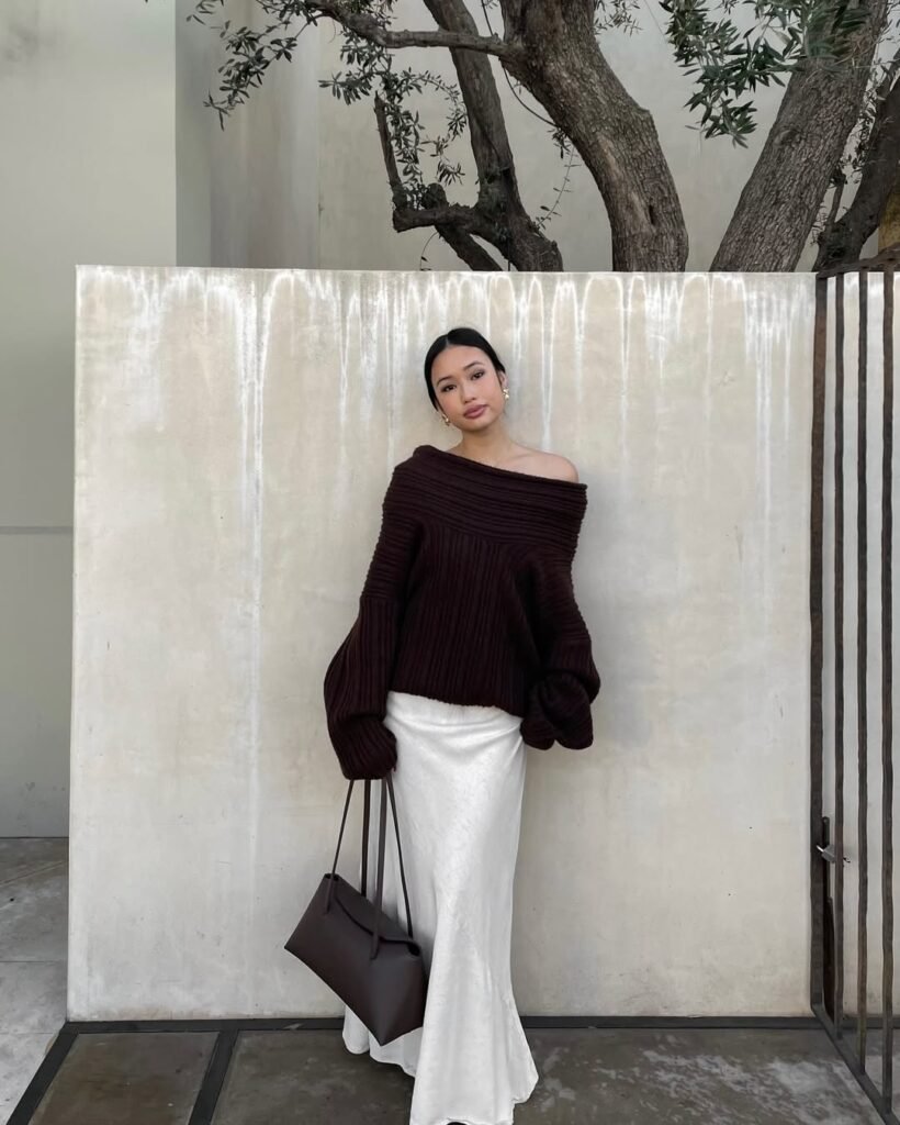 Off-Shoulder Wool