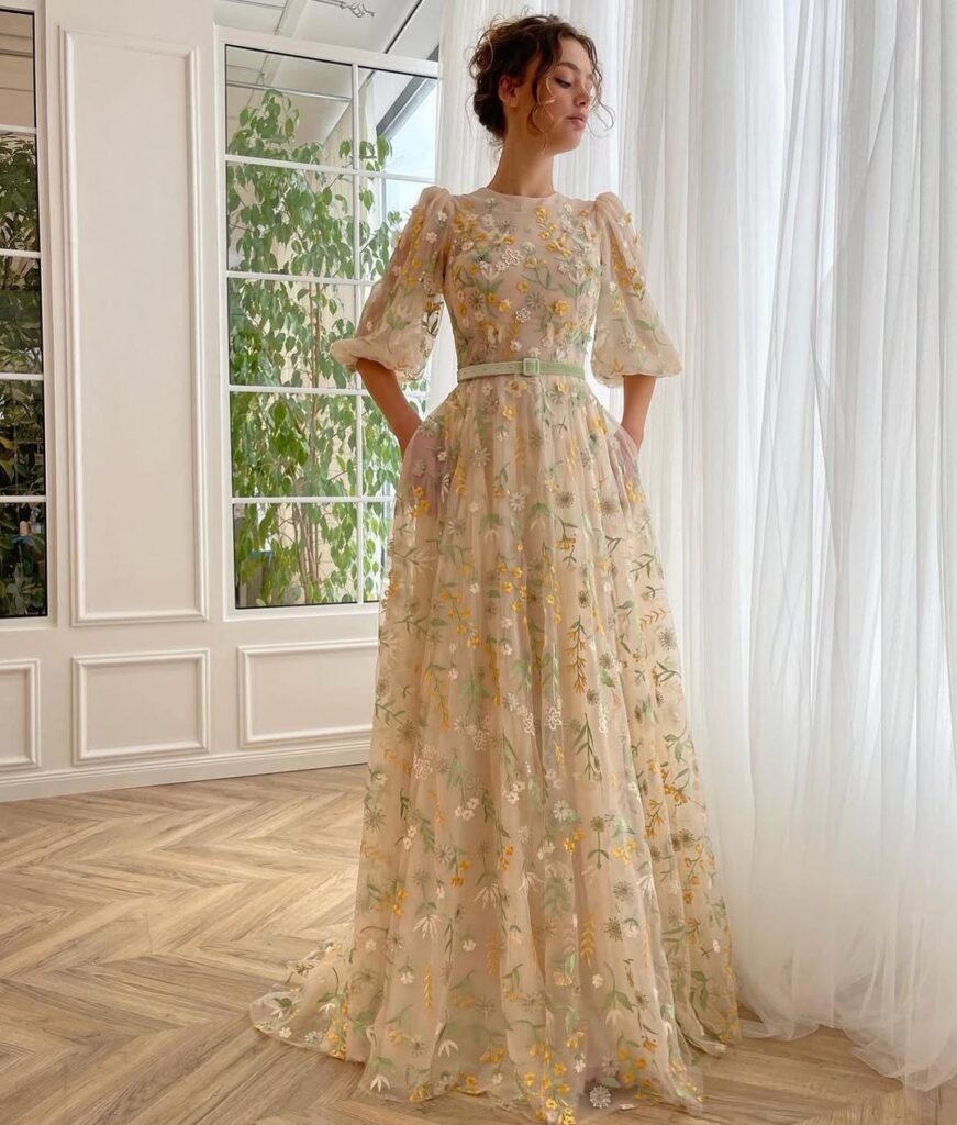 Sheer Floral Embroidery