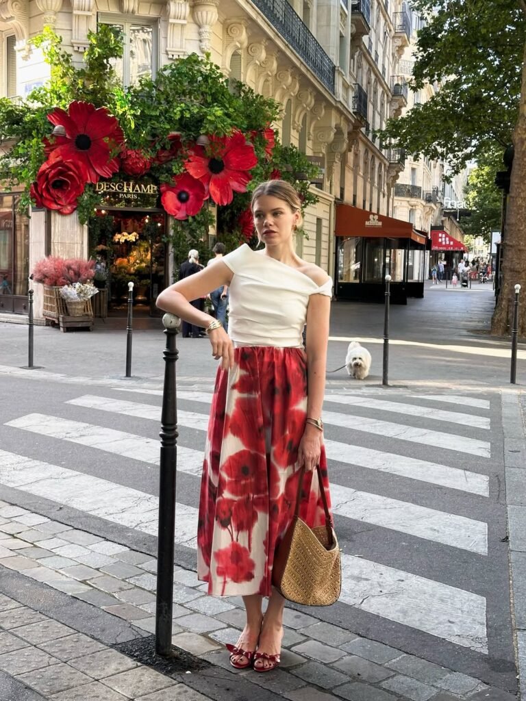 Silky Floral Skirt