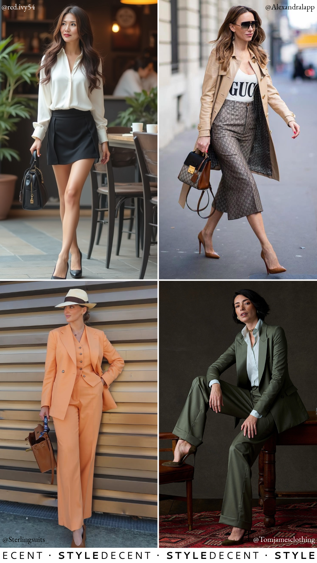 Stylish work outfits collage