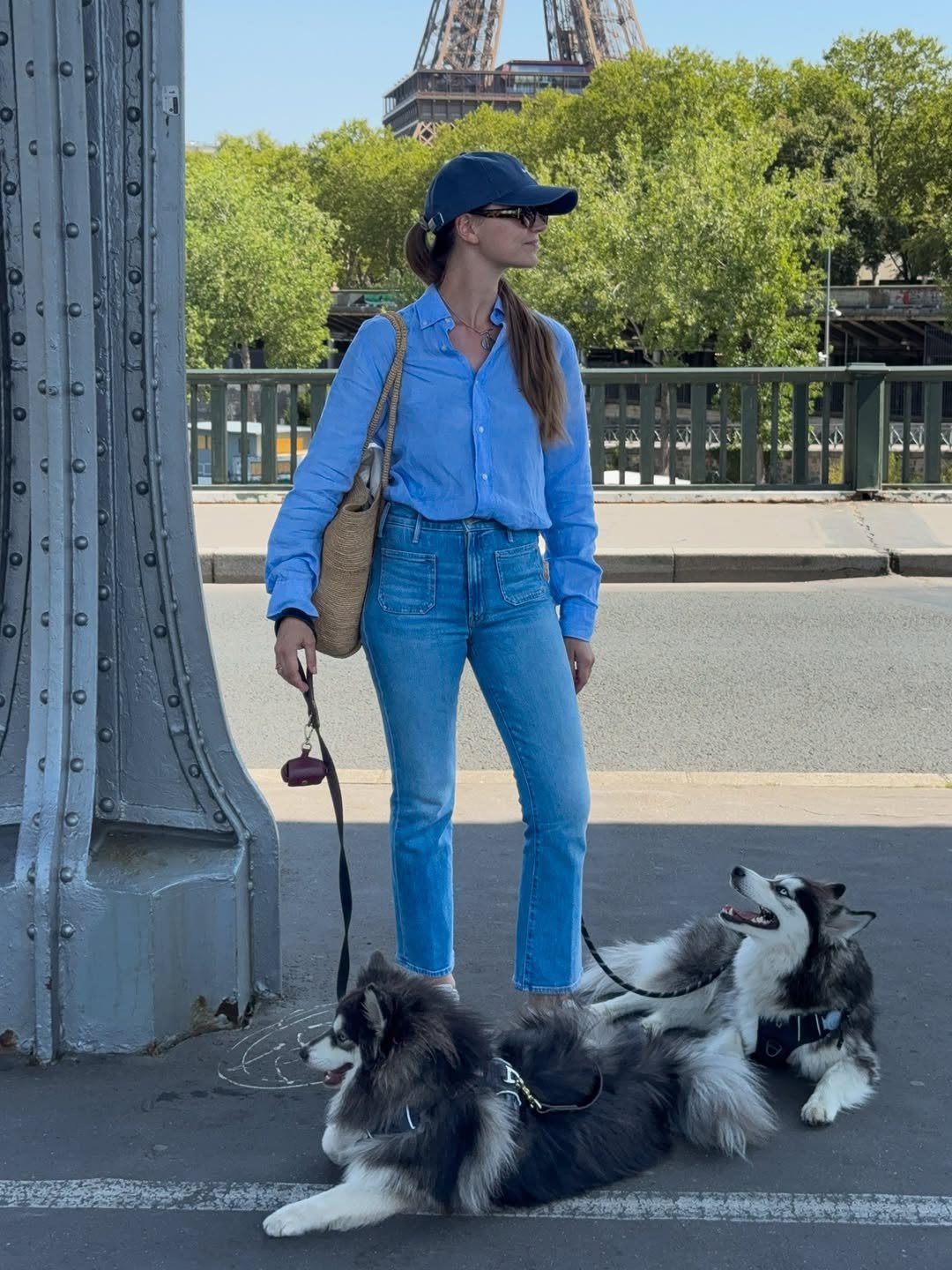 Blue Shirt & Straight Denim 