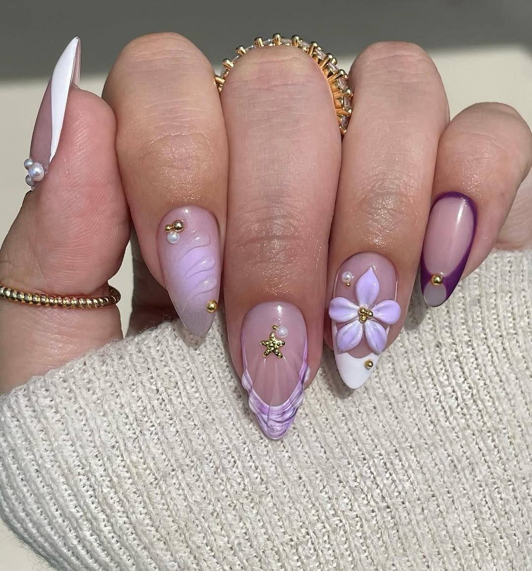 Lilac Petals with Royal Glow