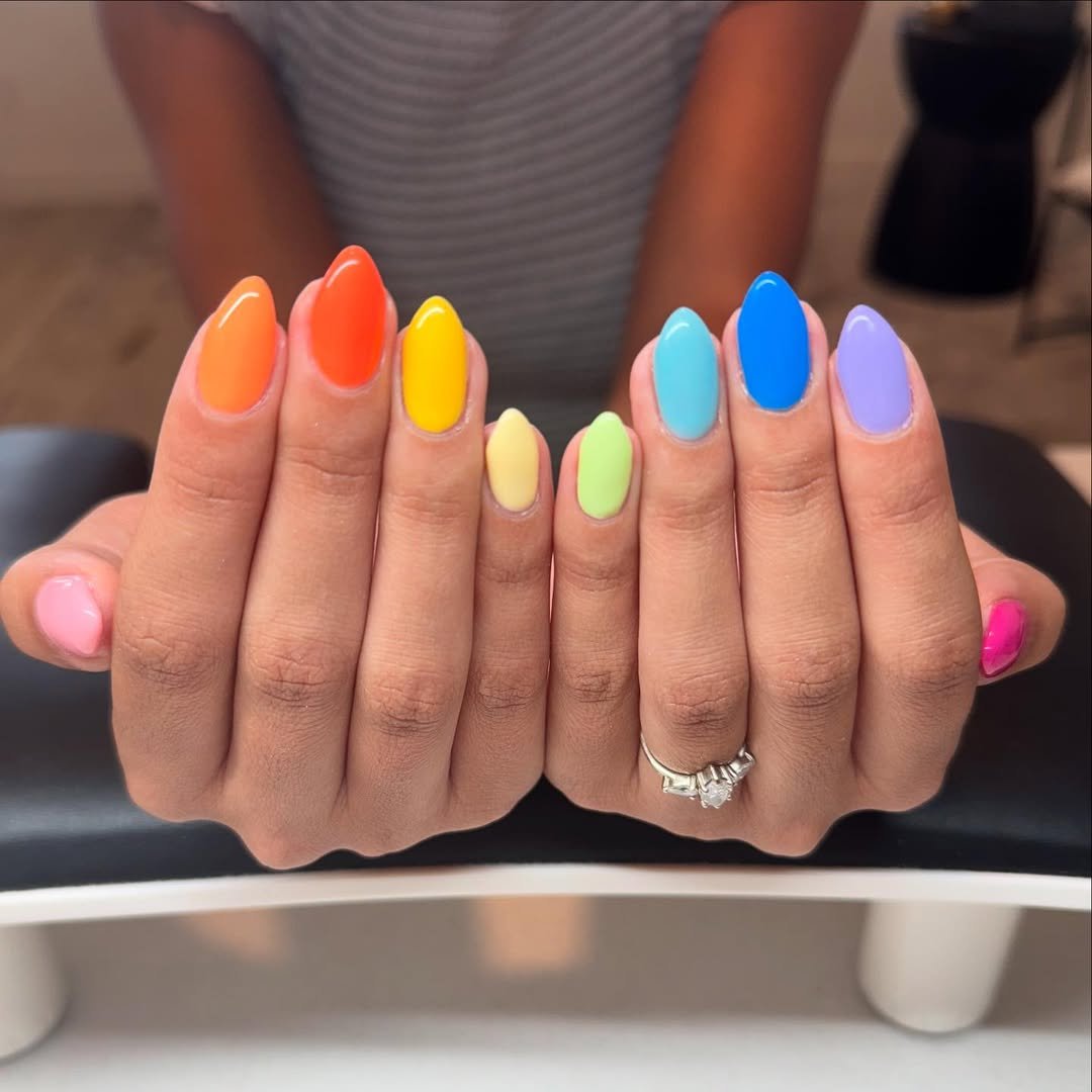 Pastel Meets Neon Rainbow

