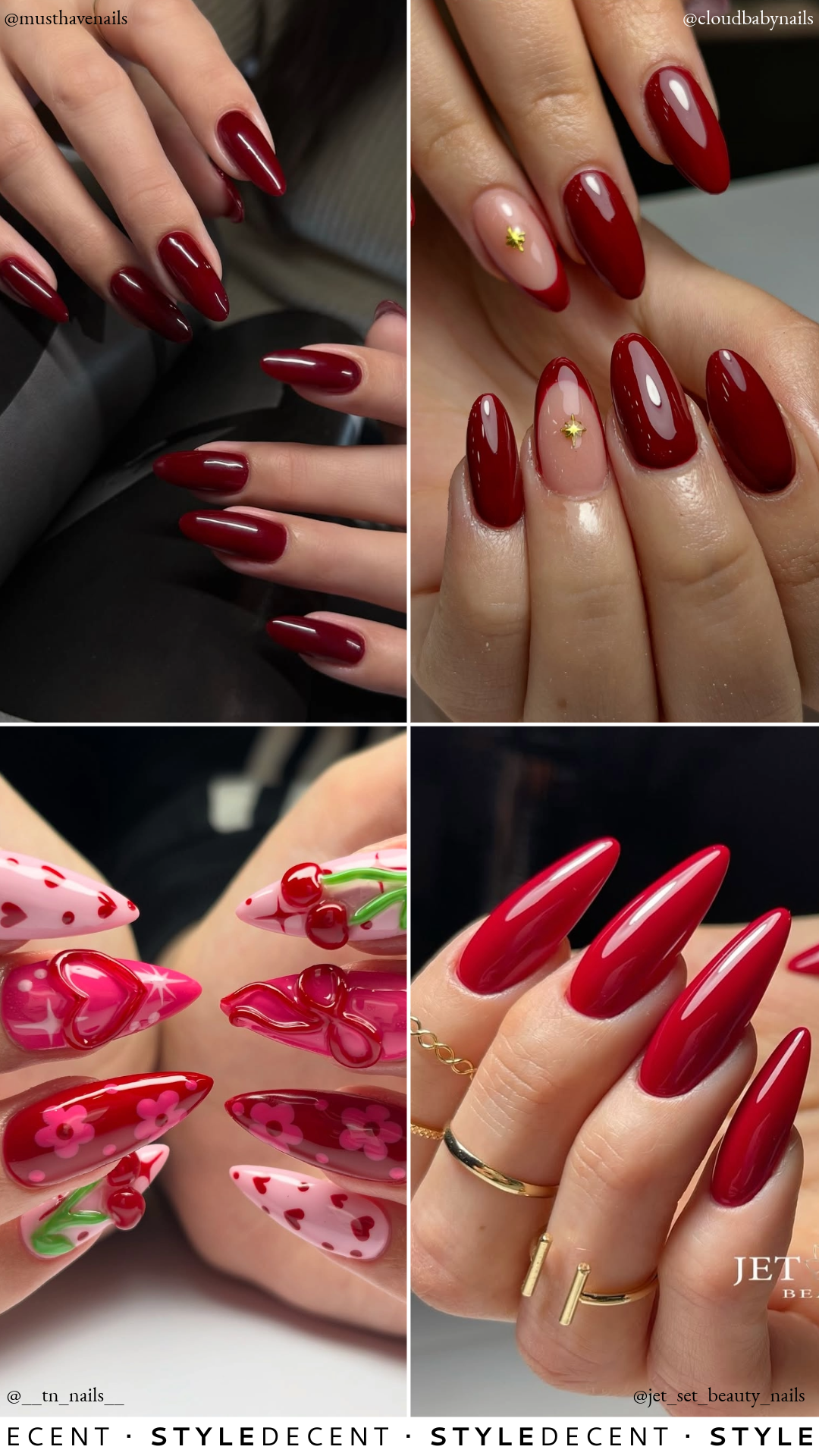 Red Nails Collage
