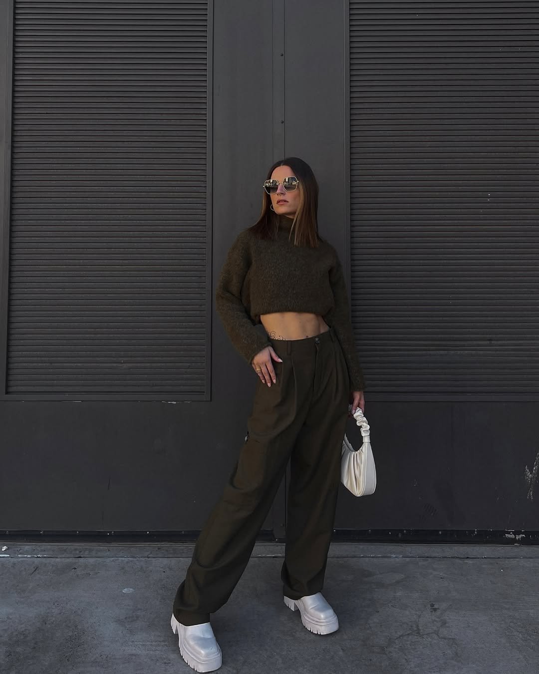 Cropped Knit with Cargo Energy