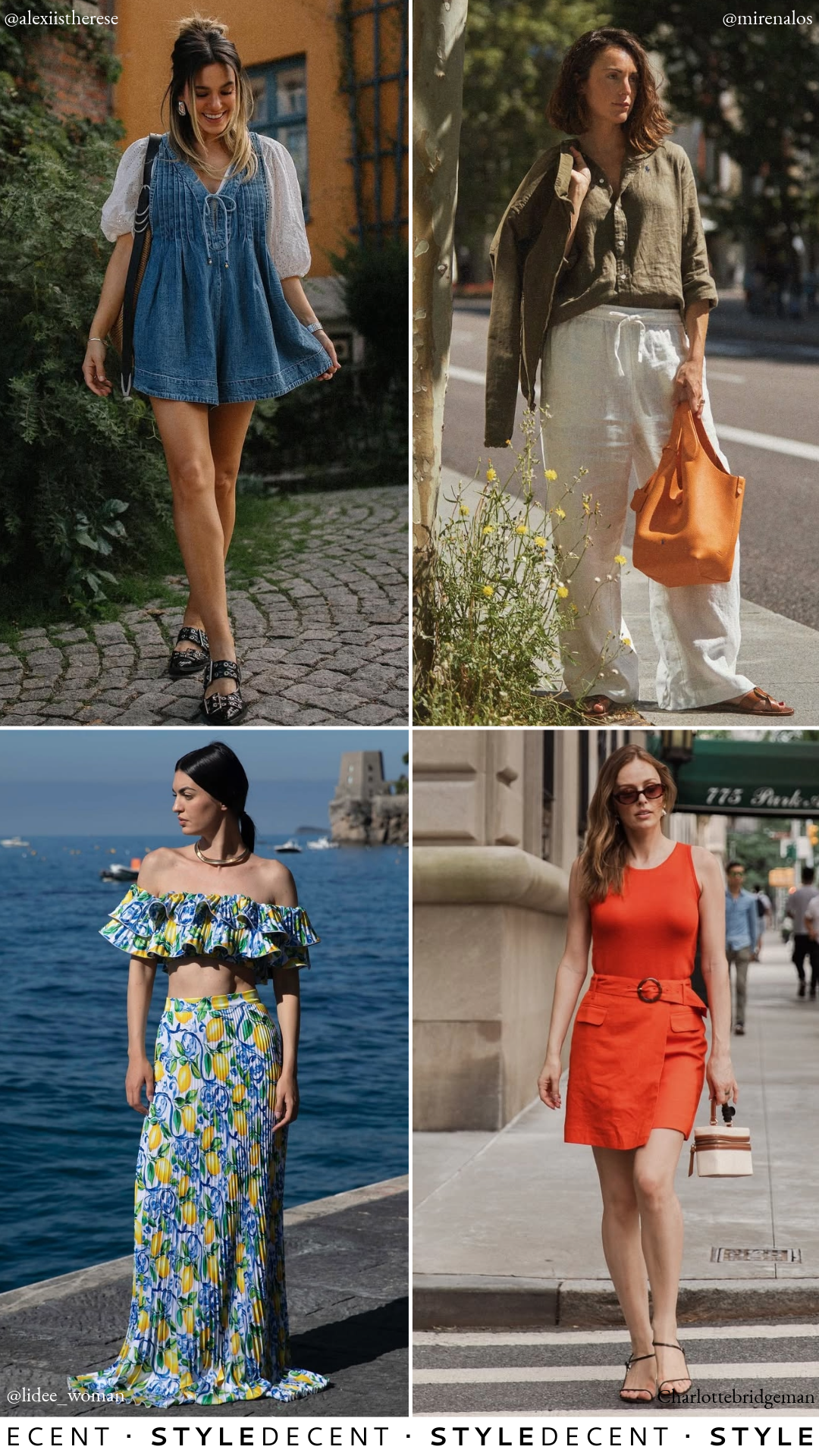 Euoropean Summer Outfits Collage