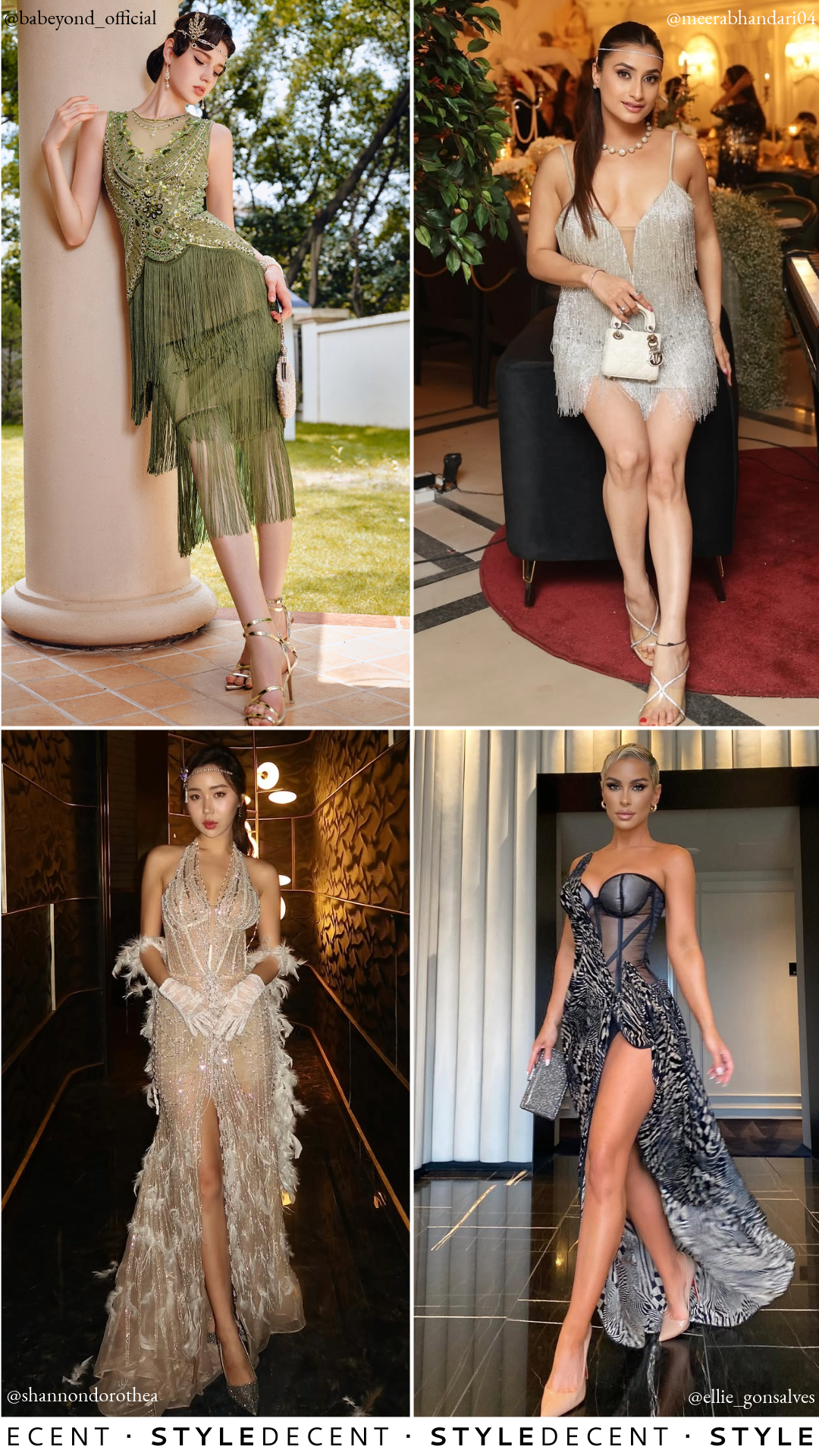 Gatsby Party Outfit Collage