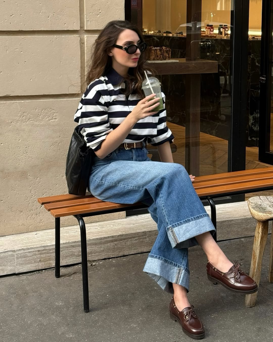 Stripes & Wide-Leg Denim