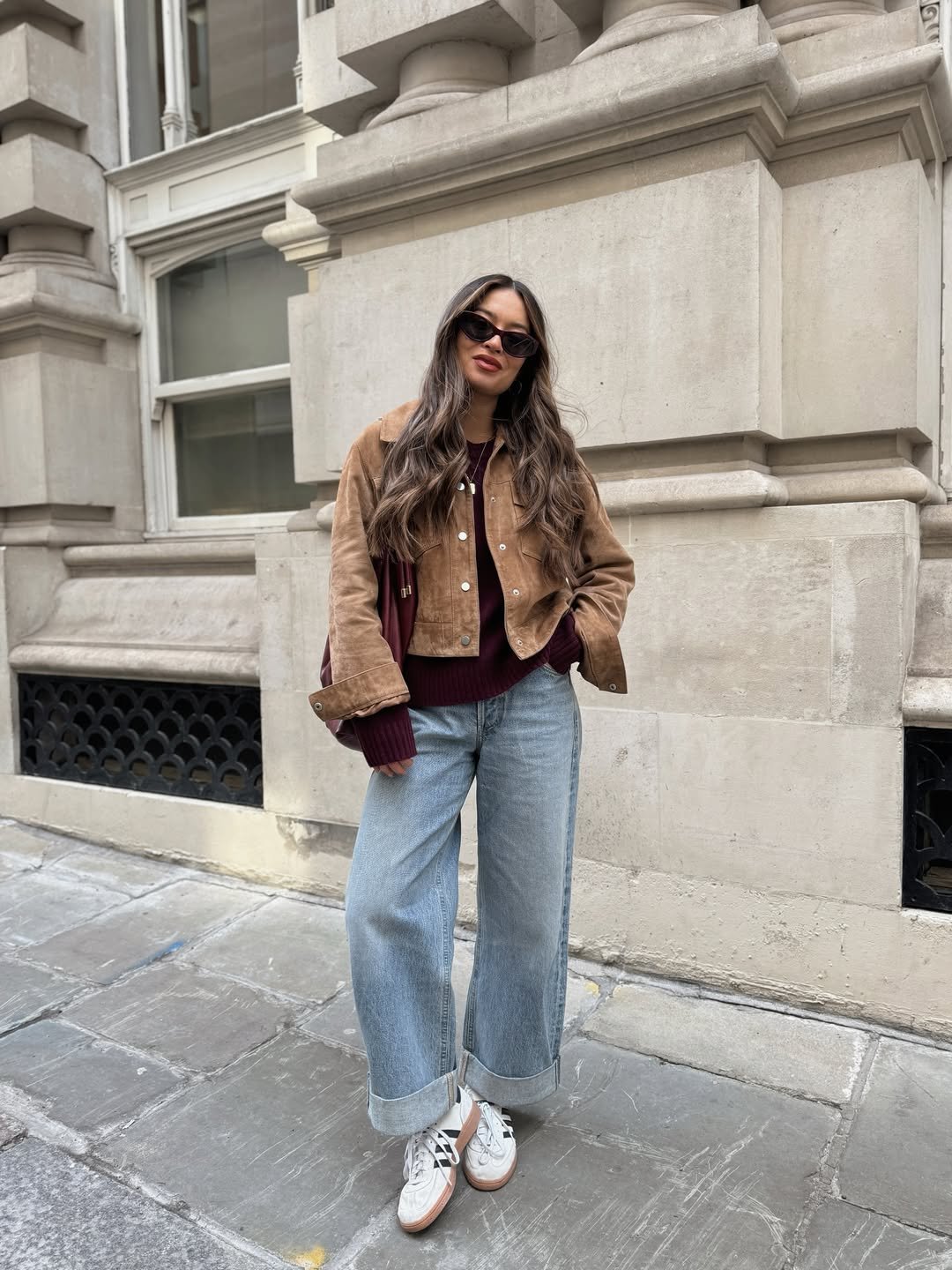Suede Jacket & Relaxed Denim 